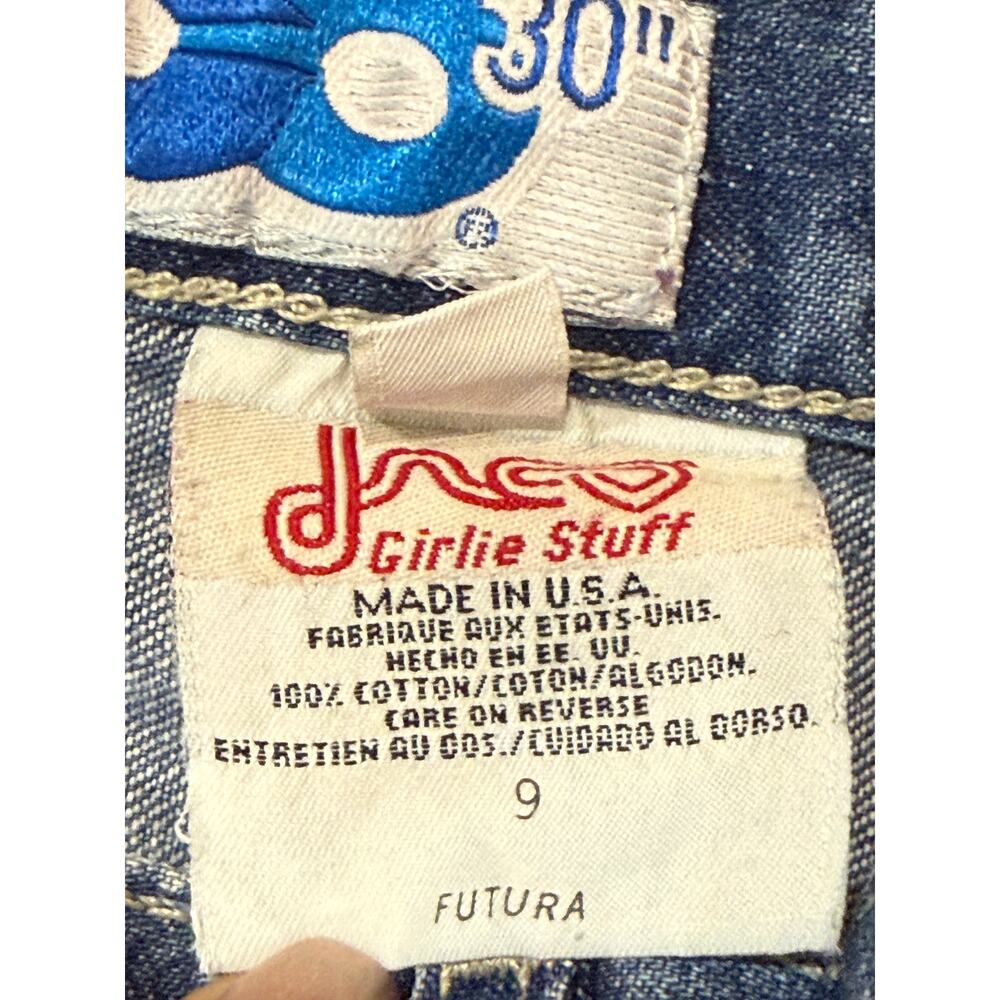Vintage 90s JNCO Blaze S1200 Girlie Stuff Ultra Flare Jeans Size 9 USA 28x30 - Picture 7 of 15